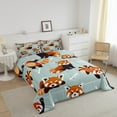 thumbnail image 3 of Erosebridal Funny Raccoon Bedding Queen Comforter Set, Red Panda Comforter Sets Queen Size Kawaii Animal Reversible Down Comforter, Microfiber Room Decor, 3 Pieces, 3 of 8