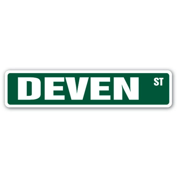 DEVEN Street Sign Childrens Name Room Sign | Indoor/Outdoor |  36" Wide