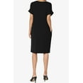 thumbnail image 2 of TheMogan Robe T-Shirt à Manches Courtes Col en V avec Poche pour Femmes Grande Taille, 2 of 6