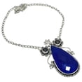 thumbnail image 2 of Sapphire(Simulated) Iolite Gemstone 925 Sterling Silver Necklace 18", 2 of 2
