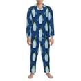 thumbnail image 4 of Bingfone Men'S Pajama Set 2 Piece Loungewear Pjs, Long Sleeve With Pajama Pants-Beautiful King Penguin Pattern, 4 of 9