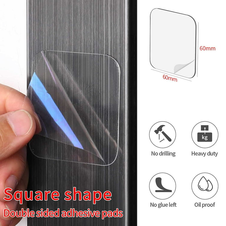 10pcs Clear Double Sided Mounting Tape Squares Heavy Duty, Traceless Super  Sticky Gel Pads Removable, Multifunctional Adhesive Tape for Cell Phone,  Car, DIY Craft, Home Office Wall 