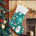 thumbnail image 5 of SKYSONIC Christmas Stocking Personalized Christmas Snowman Large Candy Stocking Hanging Gift Xmas Stockings Decoration 2 PCS for Family Holiday Party Ornaments Decor Fireplace, 5 of 7