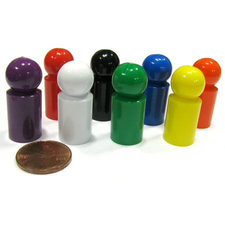Koplow Games Set of 8 Ball Pawns 30mm Peg Pieces for Board Game Play - Assorted Colors