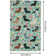 thumbnail image 5 of Doxie Dachshunds Florals Microfiber Beach Towels Oversized Soft Beach Blanket Absorbent Quick Dry Bath Towels Pool Towels Travel Beach Towels for Kids Adults, 5 of 16