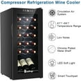 thumbnail image 2 of Winado Wine Cooler Refrigerator, 34 Bottle Freestanding Compressor Wine Cooler w/Digital Temp Control, Mini Wine Fridge with Double-Layer Glass Door & Removable Shelves, 2 of 18