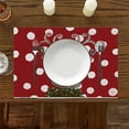thumbnail image 4 of Christmas Savings! Caoblia Christmas Placemats 12x18" Washable Wipeable Heat-Proof Christmas Printing Placemats for Kitchen, Dining Table, Holiday, Party Decor Supplies, Christmas Decorations, 4 of 6