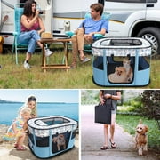 ZBH Portable Pet Playpen, Foldable Dog/Cat Playpen,Pet Travel Breathable Bed,Indoor and Outdoor Sports Fence Dog Tent Puppy Playground