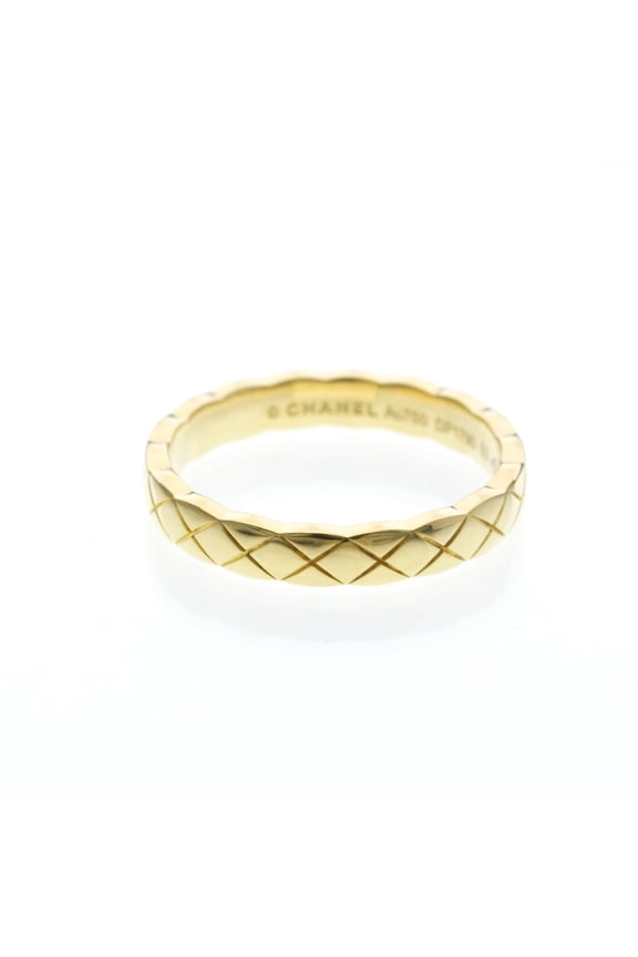 Pre-Owned Chanel Coco Crush Ring Mini Model J11794 Yellow Gold (18K) Fashion No Stone Band Ring...