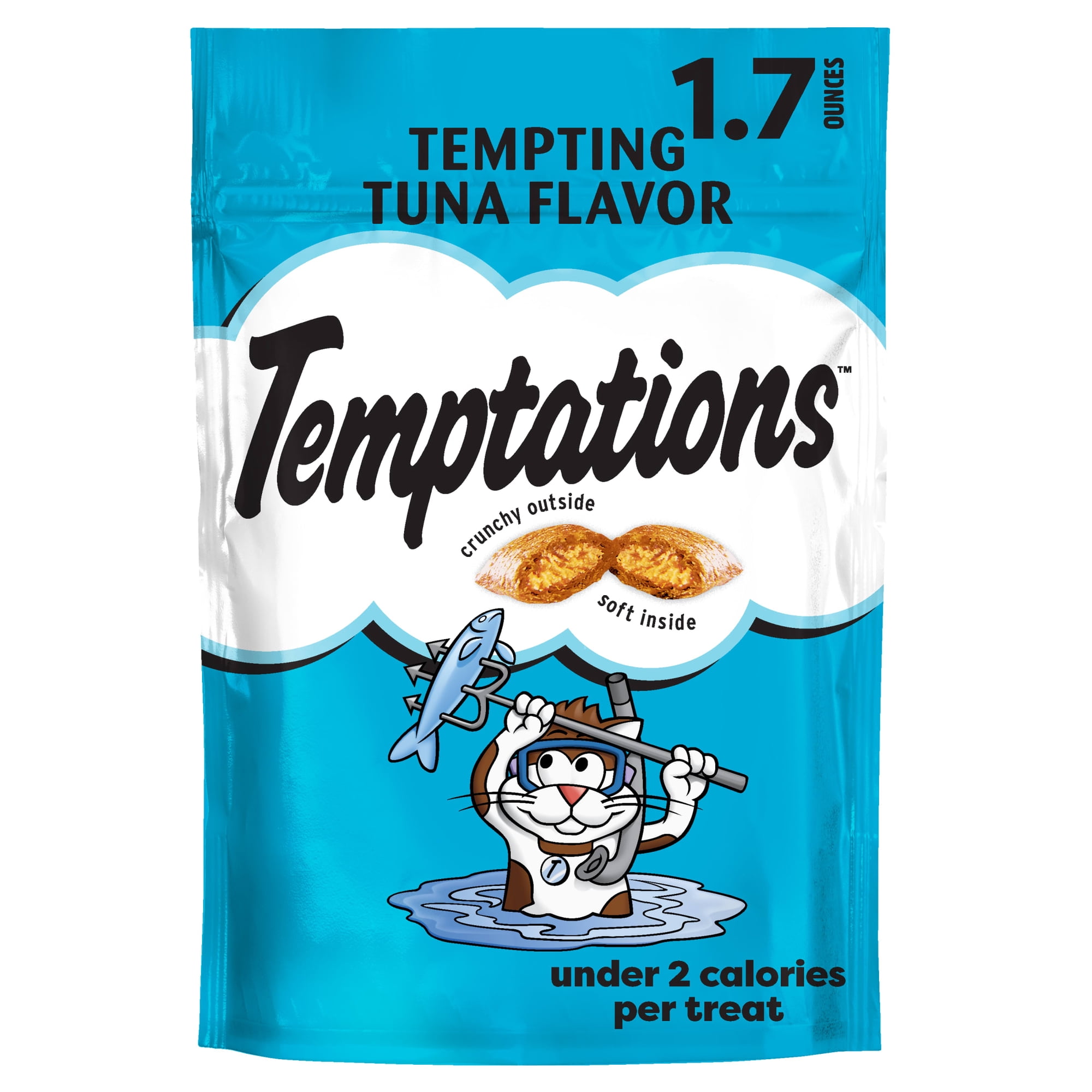 Temptations Classic Tempting Tuna Flavor Crunchy And Soft Treats For Cats, 1.7 Oz Pouch