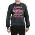 thumbnail image 2 of Wild Bobby, Fighting Cancer And Still Sexy, Breast Cancer Awareness, Unisex Crewneck Graphic Sweatshirt, Heather Black, 3X-Large, 2 of 5
