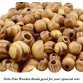 thumbnail image 5 of Natural Wooden Beads, 200 Pieces 12mm Diameter Round Loose Spacer Beads Large Hole (4.5mm) Wooden Craft Beads with Beautiful Grain for DIY Handmade Decorations, 5 of 7