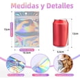 thumbnail image 3 of Bolsas Ziplo Holográficas 400pcs - Bolsas de Aluminio Resellables para Alimentos, Dulces, Aperitivos, Cosmétics y Más - Sello Hermético para Fácil Almacenamiento, 3 of 4