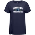 thumbnail image 2 of Women's Levelwear Navy Minnesota Timberwolves Influx T-Shirt, 2 of 3