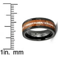 thumbnail image 6 of Metal Masters Mens Deer Antler Whiskey Barrel Tungsten Carbide Ring Hammered Wedding Band 8mm, 6 of 7