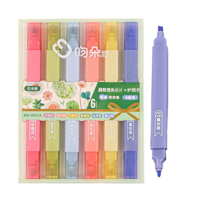 Highlighter Pen Ultra-soft Dual-ended Aesthetic Highlighter Water Based Highlighter Pen Quick Dry No Bleed For Bible Study Notes School Office eco friendly