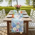 thumbnail image 4 of Table Runners 120 Inches Long Dress Scarves, Blue Spring Floral Farmhouse Coffee/Dining/Kitchen Table Runner for Living Room, Pink Flowers Elegant Botanical Farmhouse 13x120 Inch, 4 of 9