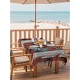thumbnail image 2 of Outdoor Tablecloth with Umbrella Hole for Patio/Picnic/Party/Camping, Red Teal Botanical Waterproof Table Cloth Rectangle Table Cover Washable, Maple Leaf Vintage Wooden (60"x 120"), 2 of 8