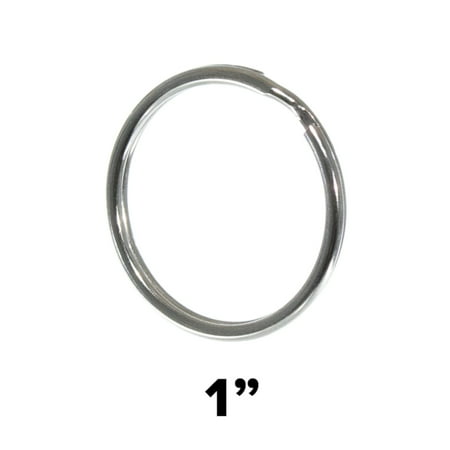 - Paracord Planet Split Ring Fishing Lure, Lanyard, Dog Tag Connector Nickel Plated Spring Steel - Choose from 12mm, 1