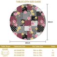 thumbnail image 3 of Pioneer Flower Floral Print Pattern Round Tablecloth 60 X 60 Inch, Wrinkle Resistant Wipeable Table Cloth for Kitchen Dining Picnic Patio Party, 3 of 6