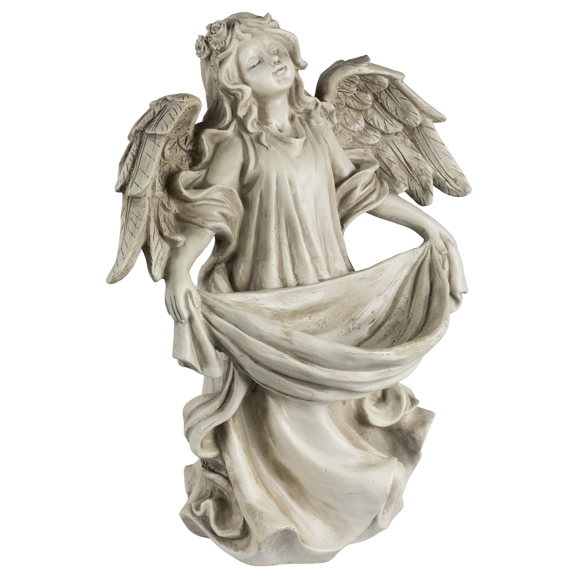 Northlight 18.5" Serene Angel Bird Feeder Outdoor Garden Statue