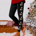 thumbnail image 1 of MKLEKYY Vestido deportivo para mujer, mallas con estampado navideño de dibujos animados, mallas deportivas de yoga de control para mujer, mallas de cintura alta, 1 of 4