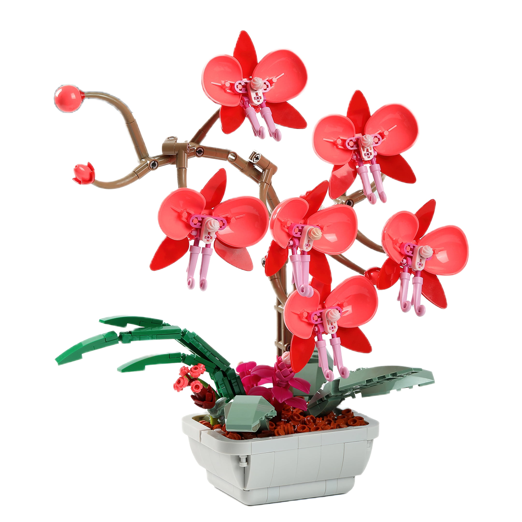 HIReeke Flower Building Block Set Orchid Botanical Bonsai Collection