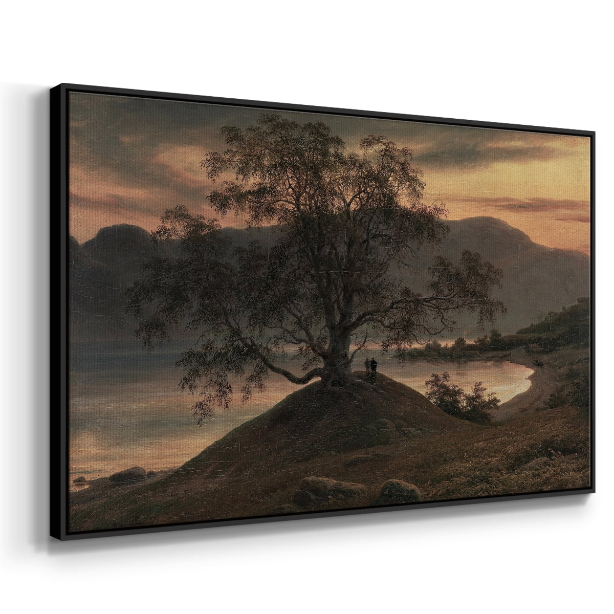 Vintage Landscape-CCCXII By Wexford Home Framed in Black Wood Gallery Wrapped Canvas 17 in. x 25 in.