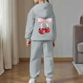 thumbnail image 4 of Gyexs Kids Clothes for Teen Girls Size 12-13 Years Cartoon Dinosaur Coat + Jogger Pant, Oversized Pants Set (Grey, 12-13 Years), 4 of 6