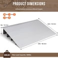 thumbnail image 2 of BeesClover Door Threshold Ramp, Adjustable Aluminum Ramp 800 Lbs Load Capacity, Non-Slip Mobility Rampfor Wheelchairs,Portable Threshold Door Ramps Fit for Entrance, Step, Power Chairs, Driveway, 2 of 6