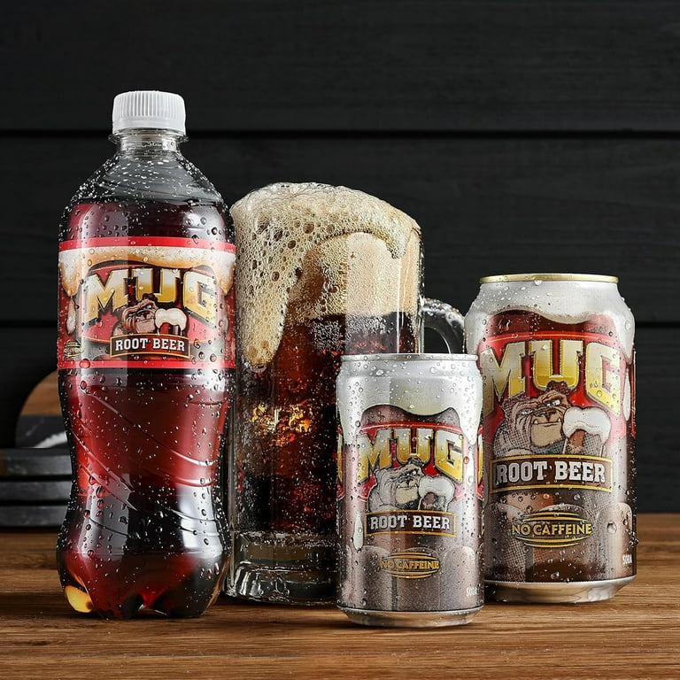 Mug Caffeine-Free Root Beer Soda Pop, 20 fl oz Bottle