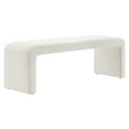 thumbnail image 1 of Modway Simba 60" Boucle Fabric Upholstered Waterfall Long Bench in Ivory, 1 of 9