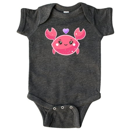 

Inktastic Cute Red Crab with Purple Heart Gift Baby Boy or Baby Girl Bodysuit