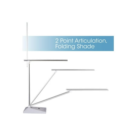 OttLite - Entice LED Desk Lamp with Wireless Charging - Silver