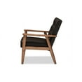thumbnail image 3 of Skyline Decor Brown Faux Leather Upholstered Wooden Lounge Chair, 3 of 5