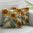 thumbnail image 3 of nygtbtfer Set of 2 Decorative Throw Pillow Plant Square Pillow Cases Sofa Home Bed Decor White, 3 of 7