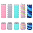 thumbnail image 3 of 26-27 Reusable BPA Free Silicone Foldable Sports Water Bottles, 3 of 5