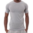 thumbnail image 1 of CAROOTU T-shirt d'Entraînement de Basketball Respirant pour Hommes Col Rond Manches Courtes Extensible Nouveau, 1 of 6