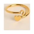 thumbnail image 2 of To My Granddaughter Initial Heart Ring Fashion Jewelry for Her Elegant Letter Charm, 2 of 9