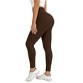 thumbnail image 4 of Women's High Waist Thick Yoga Pants Workout Running Compression Leggings, 4 of 7