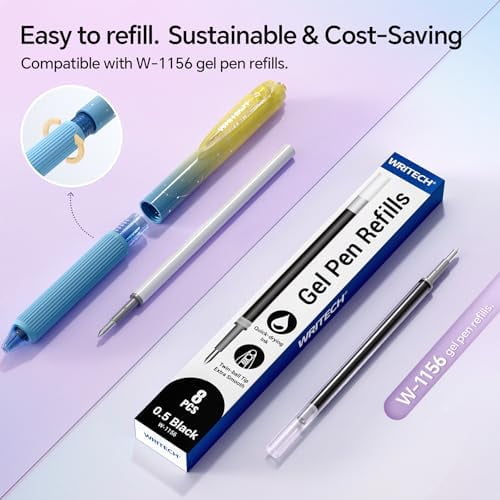 Gel Pens Bold Point: 1.0mm Black Ink Retractable 4ct Smooth Writing with Aesthetic Gradient Color Barrel for Journaling Note Taking Silent Click No Smear Nebula Pen Set