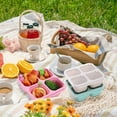 thumbnail image 6 of Qweryboo 4 Compartment Snack Containers, Portable Bento Divided Snack Boxes, Meal Prep Lunch Containers for Adults, Food Storage Containers for School, Work and Travel(Multicolor), 6 of 7