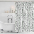 thumbnail image 2 of Green Grey Botanical Shower Curtain Set - Extra Long 72" x 96" Washable Bathtub Curtain with 12 Hooks, Spring Floral Summer Farmhouse Waterproof Fabric Shower Curtains for Bathroom/Bathtub Décor, 2 of 6