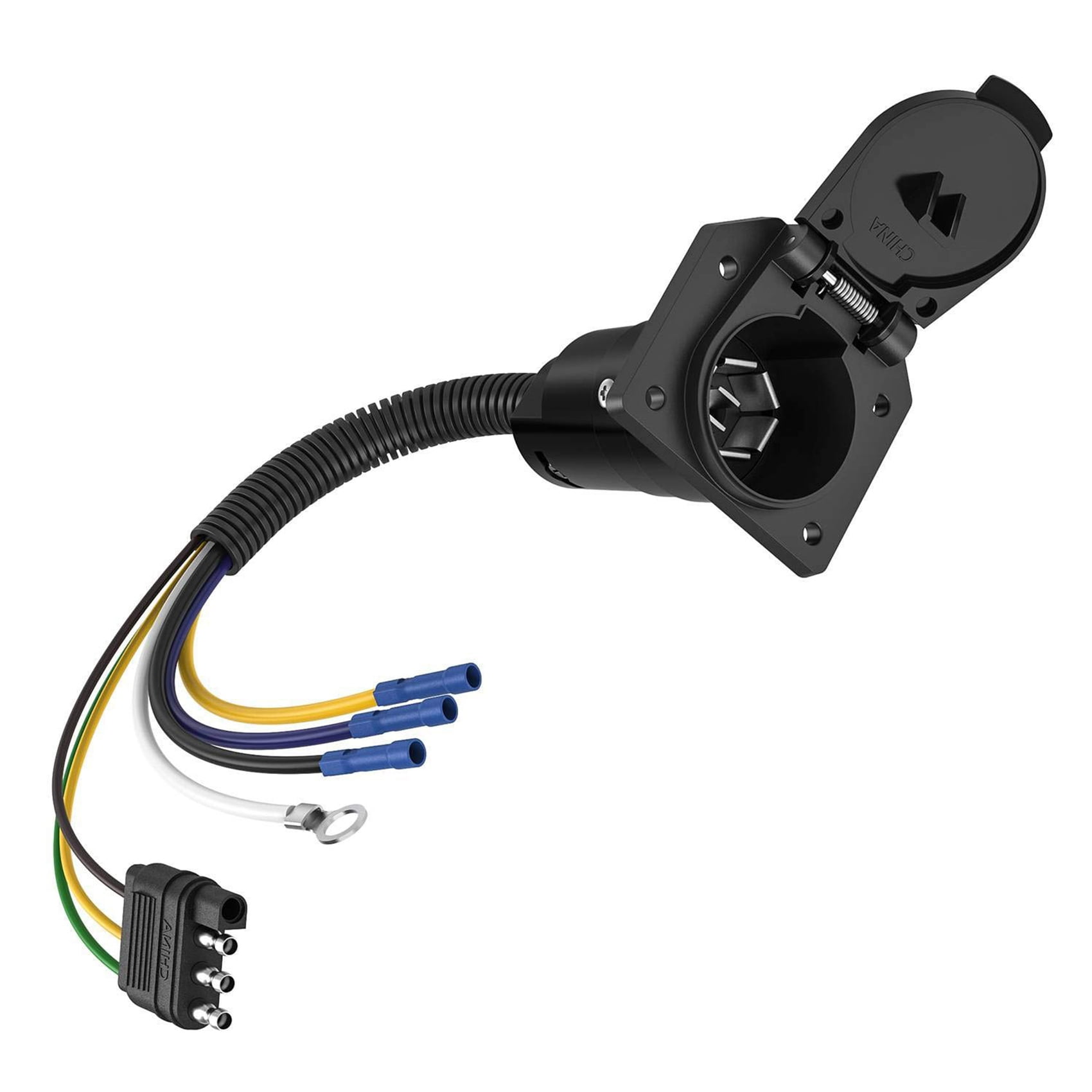 4 Pin To 7 Pin Adapter Trailer Adapter Plug End 4 Pin To 7 Pin Electrical Connector With