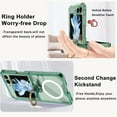 thumbnail image 5 of Compatible Samsung Galaxy Z Flip 5 Case Clear with Ring,4 Corners Heavy Duty Shockproof Samsung Z Flip 5 Case Rugged Slim Silicone Wireless Cover Phone Case for Galaxy Z Flip 5 Case 5G (Green), 5 of 13