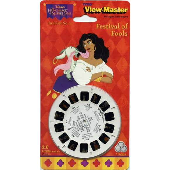The Hunchback of Notre Dame "Festival of Fools" Disneys - Classic ViewMaster - 3 Reels on Card - NEW