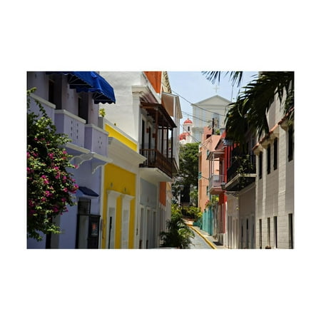 Colorful Street, Old San Juan, Puerto Rico Print Wall Art By George (George Best Art Prints)