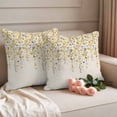 thumbnail image 5 of 2 Pack Outdoor Waterproof Throw Pillow Covers,Spring Flower Vines Retro Linen Decorative Square Patio Pillowcases for Chair Couch Sofa 16x16in, 5 of 9