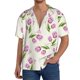 thumbnail image 1 of Fotbe Tulips Flowers Camisa Estampada de Manga Corta para Hombre, Casual de Verano, Estilo Playero, Sin Arrugas-X-Large, 1 of 5