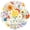 2A-35pcs, variant on 35pcs-50pcs Floral Stickers Nature Daisy Stationery Stickers Cute Kids Stickers for Laptops Notebooks Fridge